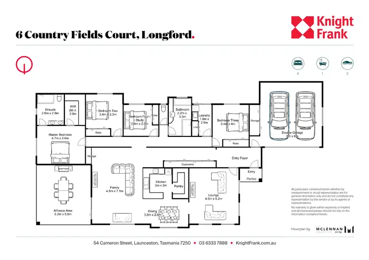 Floorplan of Homely house listing, 6 Country Field Court, Longford TAS 7301