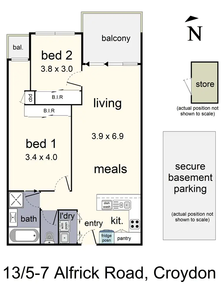Floorplan of Homely apartment listing, 13/5-7 Alfrick Road, Croydon VIC 3136