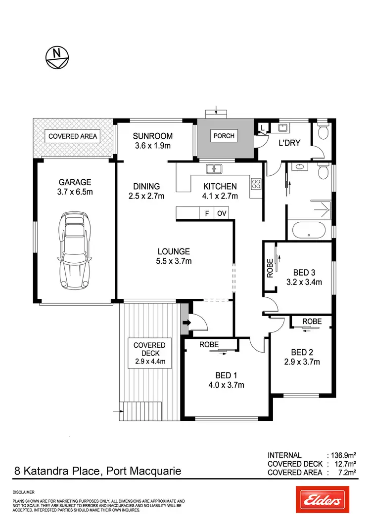 Floorplan of Homely house listing, 8 Katandra Place, Port Macquarie NSW 2444