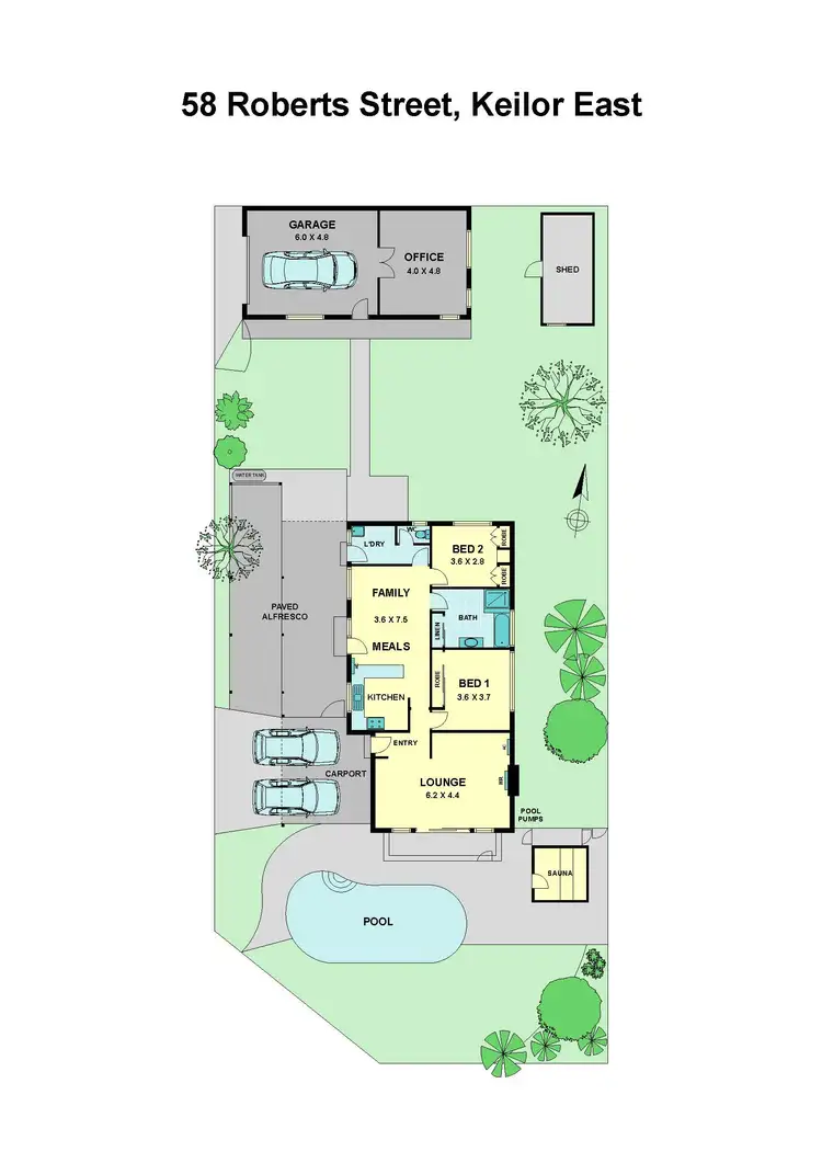 Floorplan of Homely house listing, 58 Roberts Street, Keilor East VIC 3033