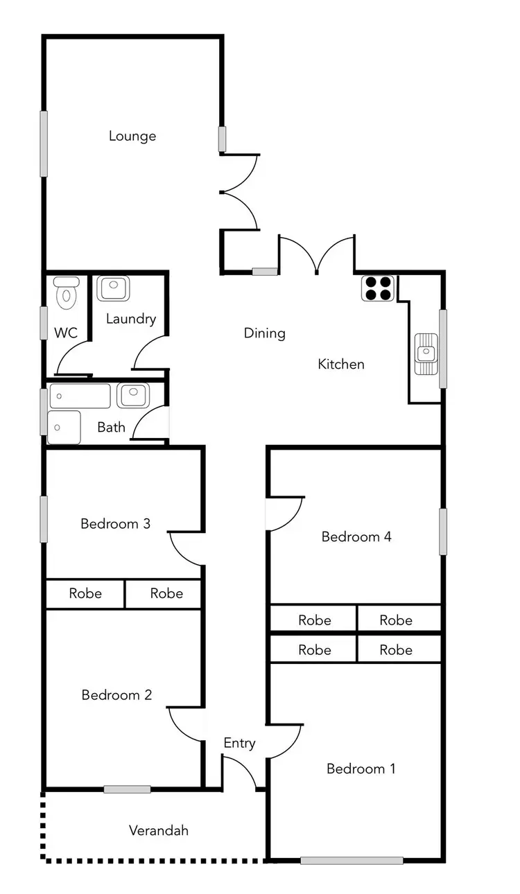 Floorplan of Homely house listing, 4 Grano Street, Ararat VIC 3377