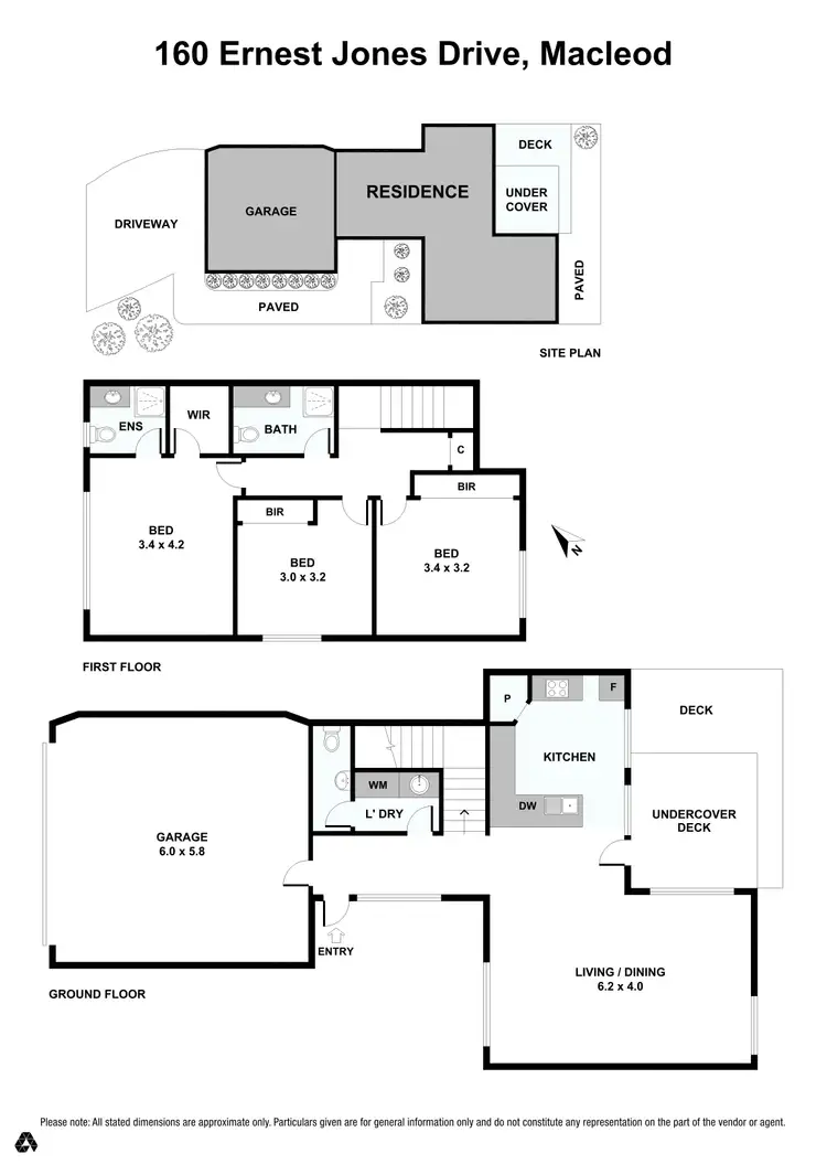 Floorplan of Homely townhouse listing, 160 Ernest Jones Drive, Macleod VIC 3085