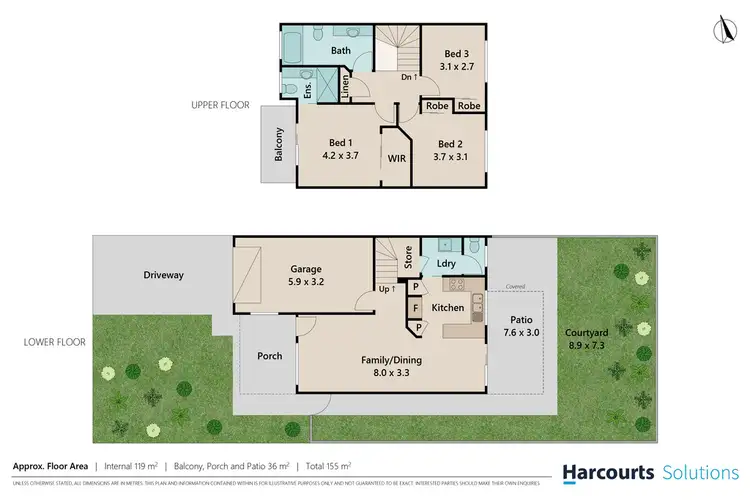 Floorplan of Homely townhouse listing, 8/27 Heathwood Street AKA 8/59 Oakover Court, Taigum QLD 4018