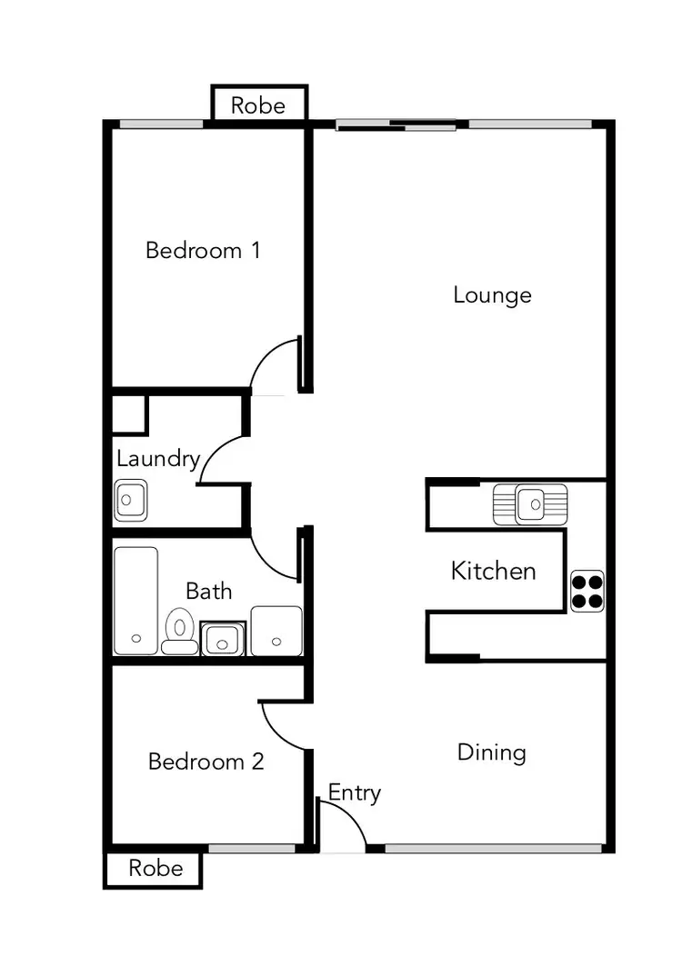 Floorplan of Homely unit listing, Unit 4/130 Lambert St, Ararat VIC 3377