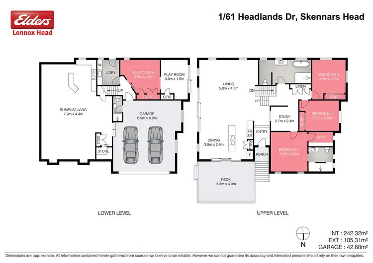 Floorplan of Homely semi-detached listing, 1/61 Headlands Drive, Skennars Head NSW 2478