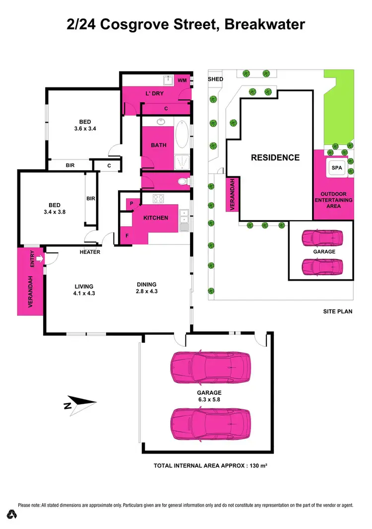 Floorplan of Homely unit listing, 2/24 Cosgrove Street, Breakwater VIC 3219