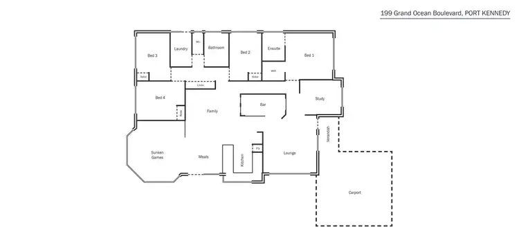 Floorplan of Homely house listing, 199 Grand Ocean Boulevard, Port Kennedy WA 6172