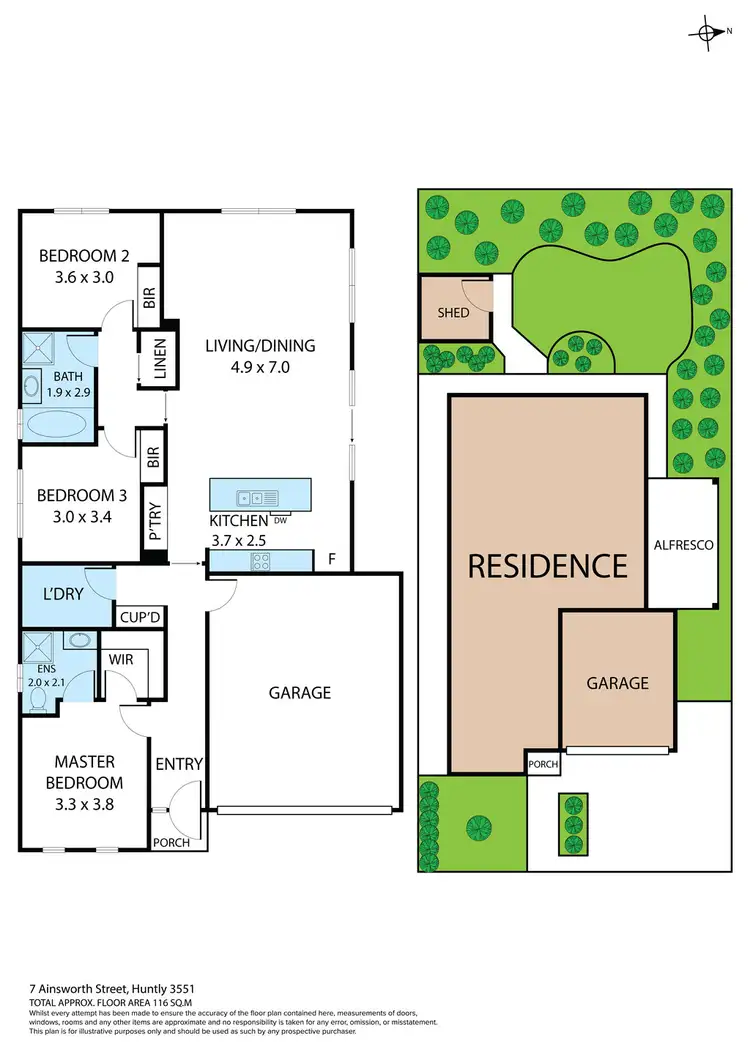 Floorplan of Homely house listing, 7 Ainsworth Street, Huntly VIC 3551