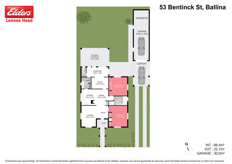Floorplan of Homely house listing, 53 Bentinck Street, Ballina NSW 2478