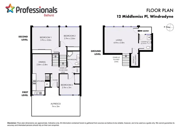 Floorplan of Homely townhouse listing, 12 Middlemiss Place, Windradyne NSW 2795
