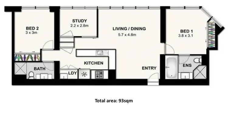 Floorplan of Homely apartment listing, 6003/501 Adelaide Street, Brisbane City QLD 4000
