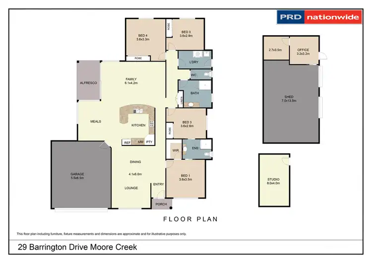 Floorplan of Homely house listing, 29 Barrington Drive, Tamworth NSW 2340