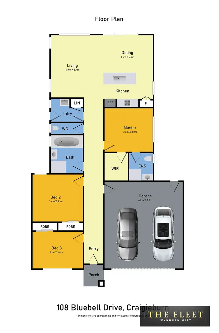 Floorplan of Homely house listing, 108 Bluebell Drive, Craigieburn VIC 3064