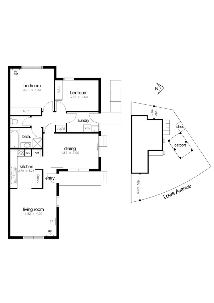 Floorplan of Homely unit listing, 1/1 Lowe Avenue, Altona VIC 3018