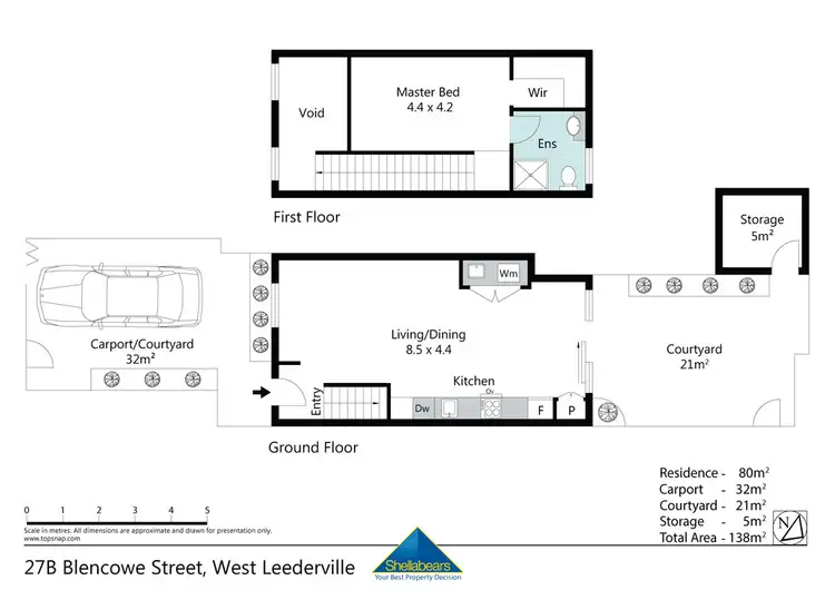 Floorplan of Homely townhouse listing, 27B Blencowe Street, West Leederville WA 6007