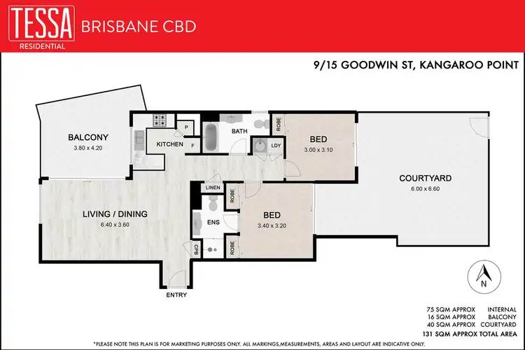 Floorplan of Homely apartment listing, 9/15 Goodwin Street, Kangaroo Point QLD 4169