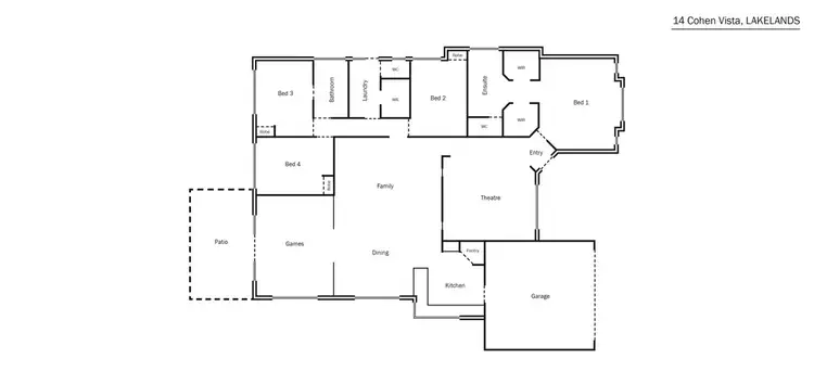Floorplan of Homely house listing, 14 Cohen Vista, Lakelands WA 6180