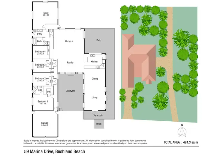 Floorplan of Homely house listing, 59 Marina Drive, Bushland Beach QLD 4818