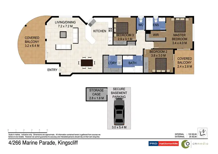 Floorplan of Homely unit listing, 4/266 Marine Parade, Kingscliff NSW 2487