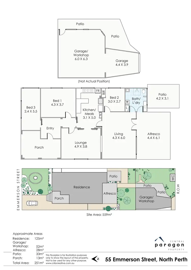 Floorplan of Homely house listing, 55 Emmerson Street, North Perth WA 6006