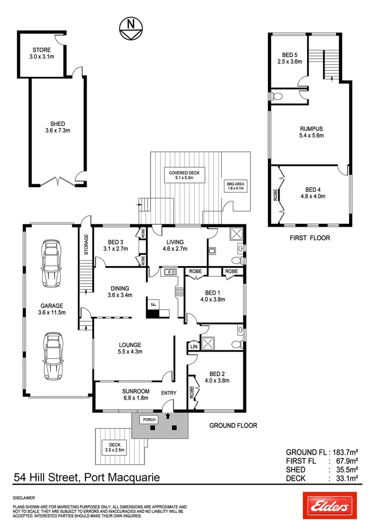 Floorplan of Homely house listing, 54 Hill Street, Port Macquarie NSW 2444