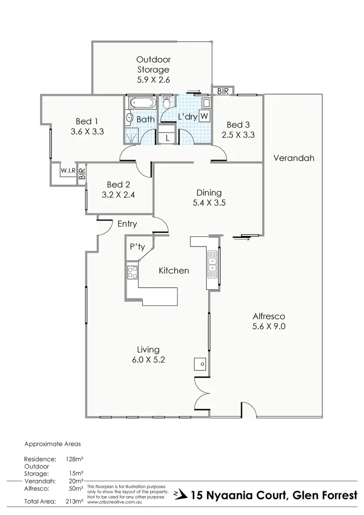 Floorplan of Homely house listing, 15 Nyaania Court, Glen Forrest WA 6071