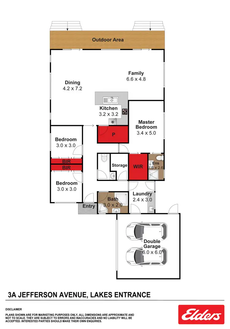 Floorplan of Homely house listing, 3A Jefferson Avenue, Lakes Entrance VIC 3909