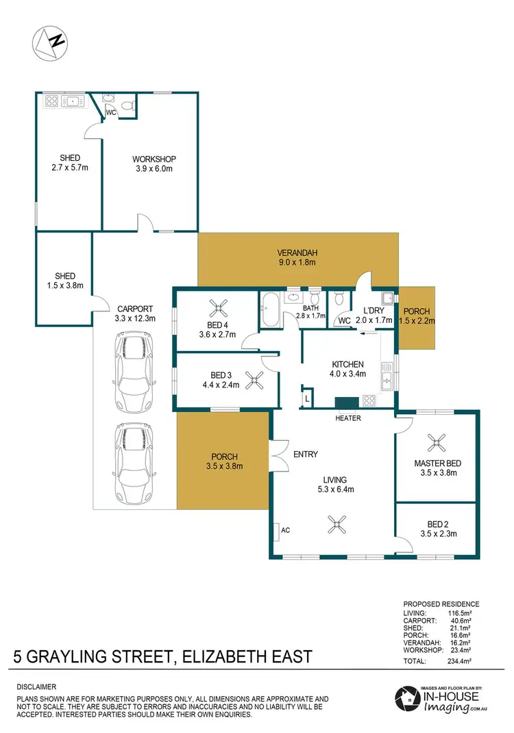Floorplan of Homely house listing, 5 Grayling Street, Elizabeth East SA 5112