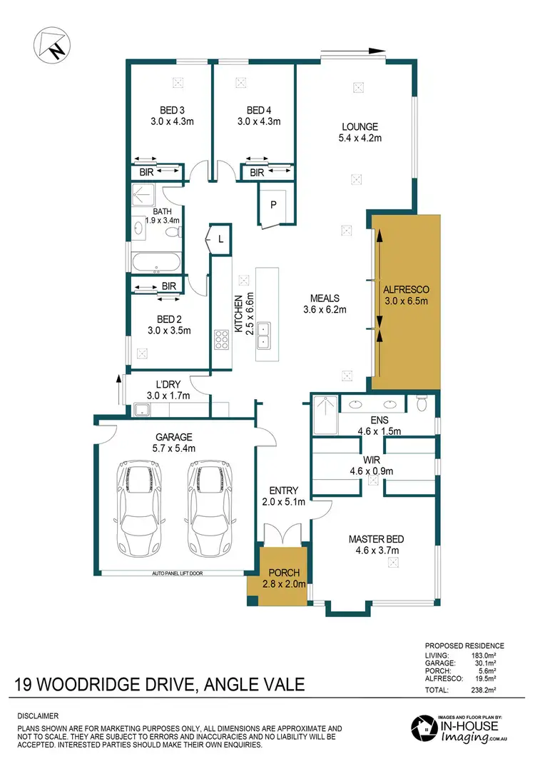 Floorplan of Homely house listing, 19 Woodbridge Drive, Angle Vale SA 5117