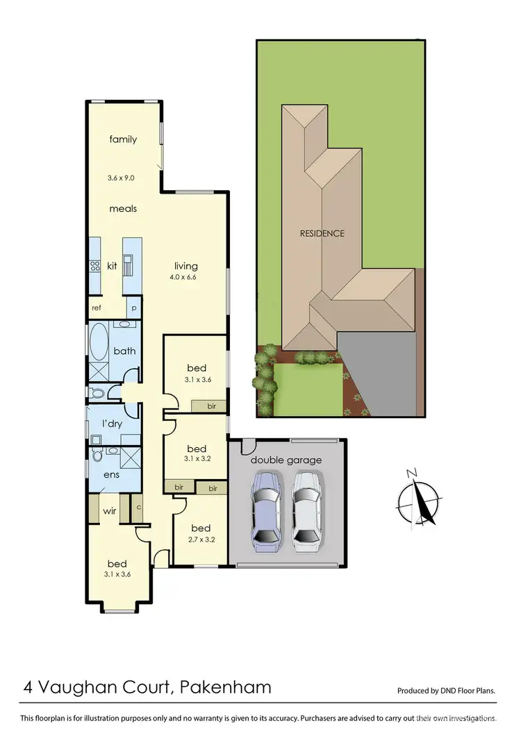 Floorplan of Homely house listing, 4 Vaughan Court, Pakenham VIC 3810