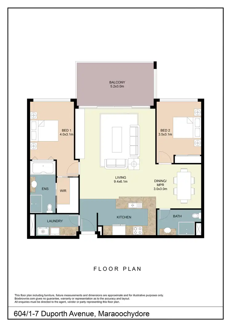 Floorplan of Homely unit listing, 604/1-7 Duporth Avenue, Maroochydore QLD 4558