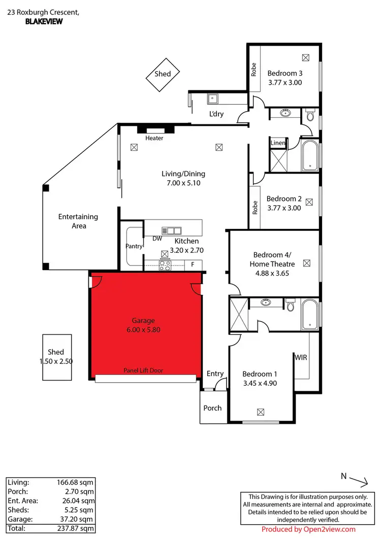 Floorplan of Homely house listing, 23 Roxburgh Crescent, Blakeview SA 5114