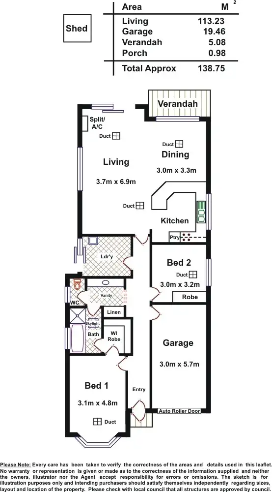 Floorplan of Homely house listing, 7 Creedon Close, Evanston Park SA 5116