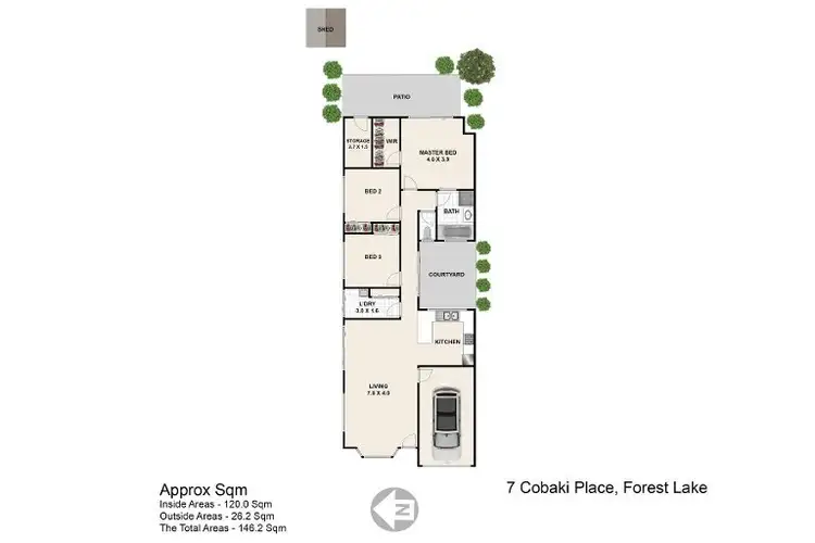 Floorplan of Homely house listing, 7 Cobaki Place, Forest Lake QLD 4078