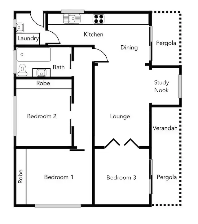 Floorplan of Homely house listing, 1 Rotary Avenue, Ararat VIC 3377