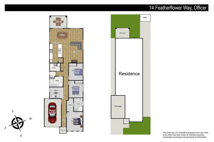 Floorplan of Homely house listing, 14 Featherflower Way, Officer VIC 3809
