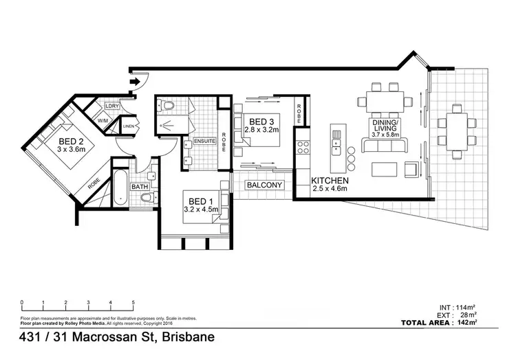 Floorplan of Homely apartment listing, 431/30 Macrossan Street, Brisbane City QLD 4000
