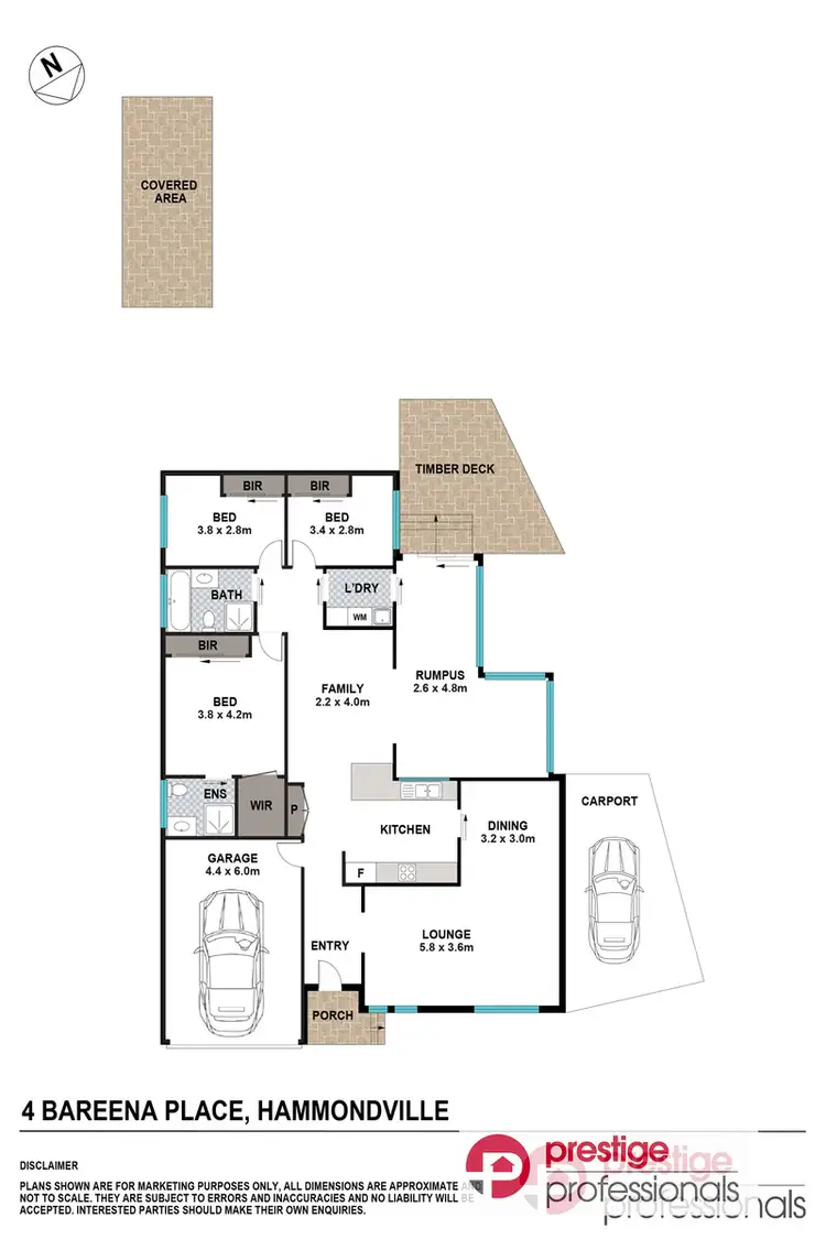 Floorplan of Homely house listing, 4 Bareena Place, Hammondville NSW 2170
