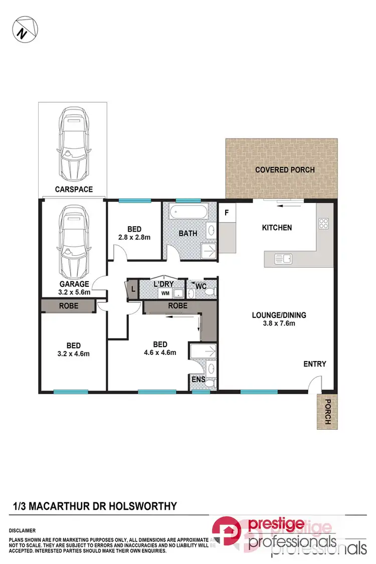 Floorplan of Homely townhouse listing, 1/3 Macarthur Drive, Holsworthy NSW 2173