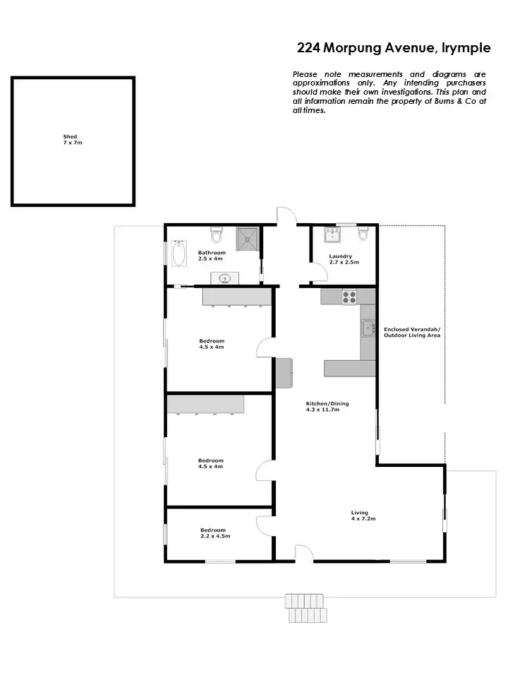 Floorplan of Homely house listing, 224 Morpung Avenue, Irymple VIC 3498