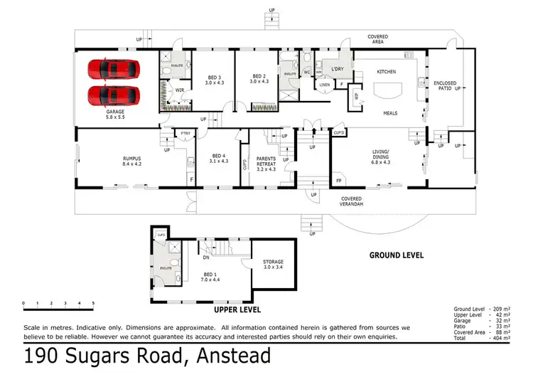 Floorplan of Homely rural property listing, 190 Sugars Road, Anstead QLD 4070
