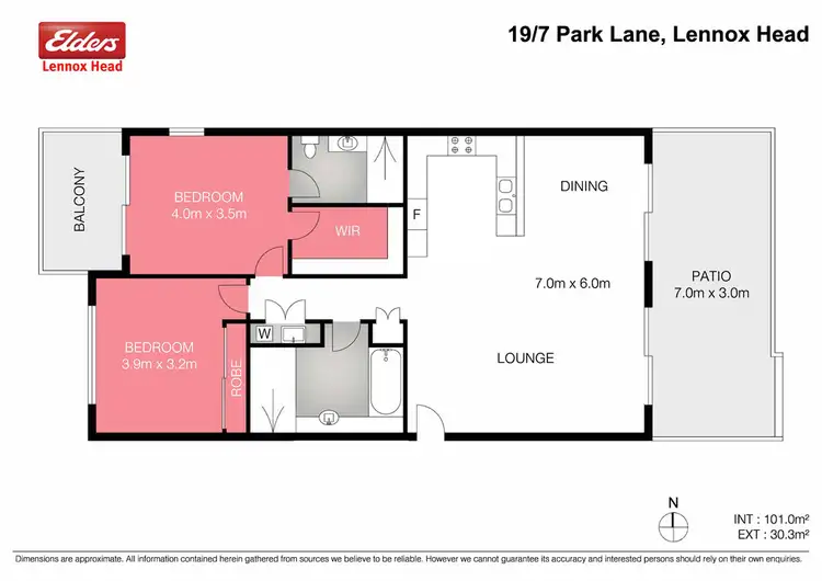 Floorplan of Homely unit listing, 19/7 Park Lane, Lennox Head NSW 2478