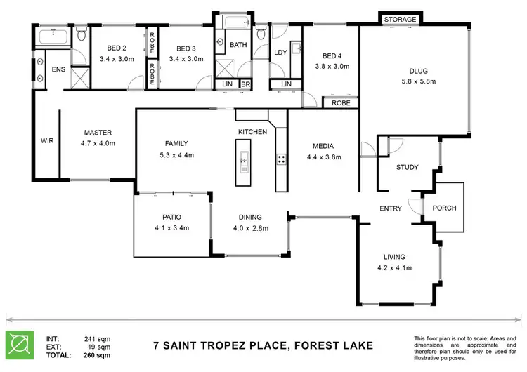 Floorplan of Homely house listing, 7 St Tropez Place, Forest Lake QLD 4078