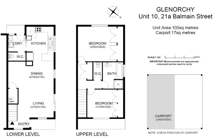 Floorplan of Homely unit listing, 10/21A Balmain Street, Glenorchy TAS 7010