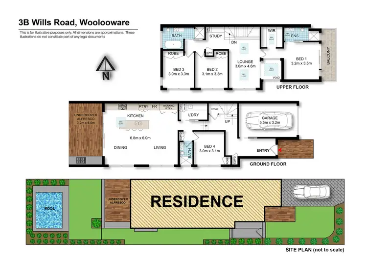 Floorplan of Homely semi-detached listing, 3b Wills Rd, Woolooware NSW 2230