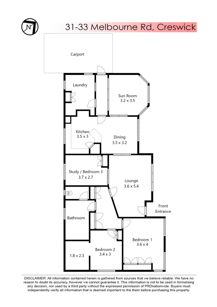 Floorplan of Homely house listing, 33 Melbourne Road, Creswick VIC 3363