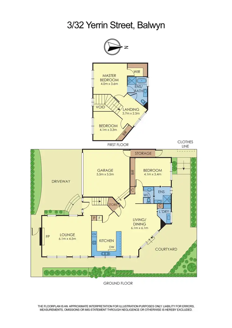 Floorplan of Homely townhouse listing, 3/32 Yerrin Street, Balwyn VIC 3103