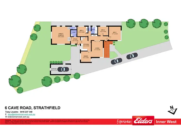 Floorplan of Homely house listing, 6 Cave Road, Strathfield NSW 2135