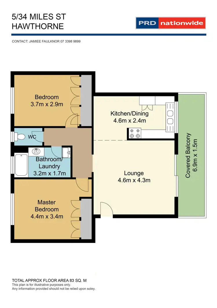 Floorplan of Homely unit listing, 5/34 Miles Street, Hawthorne QLD 4171