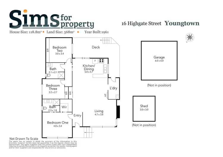 Floorplan of Homely house listing, 16 Highgate, Youngtown TAS 7249